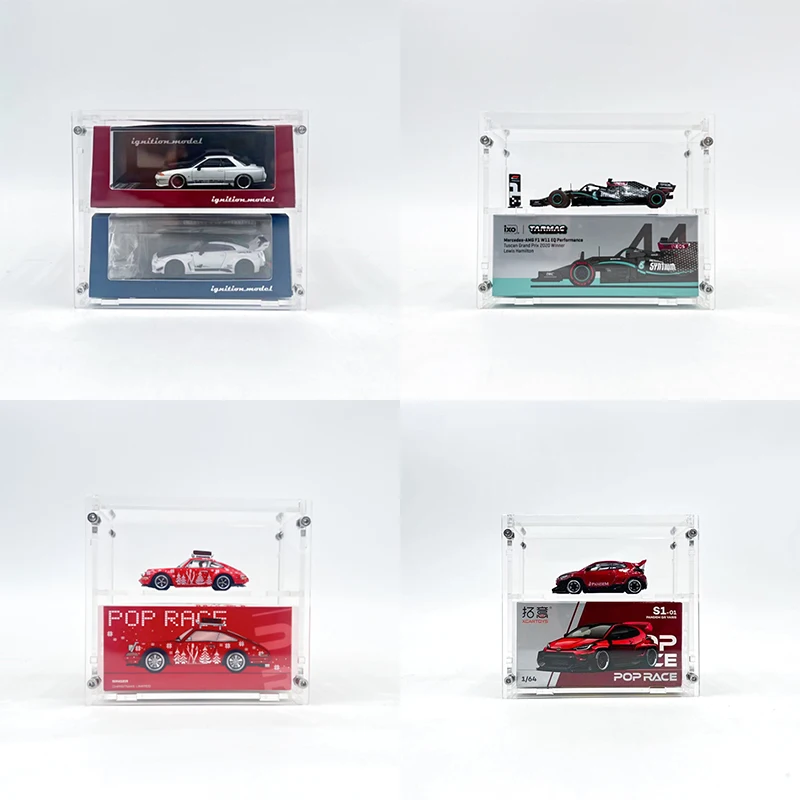 Bob 1/64 Acryl Modellauto Vitrine Sammlung Transparente hochwertige Displaybox Sammeln Sie Geschenke (ohne Autos)