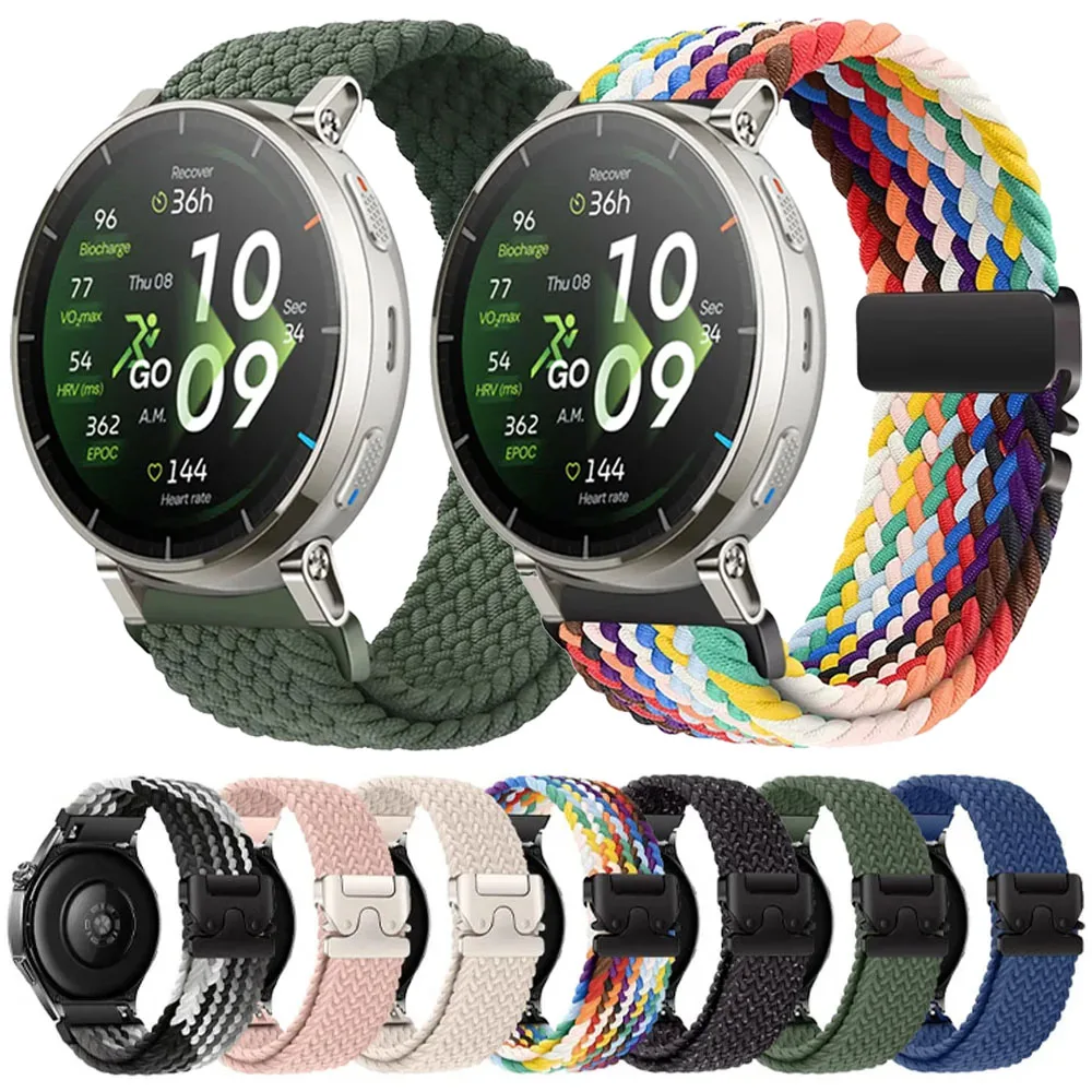 20/22mm Nylon-Schlaufenarmband für Amazfit Active 3 2/Max GTS 4 mini Fallschirm-Armband für Amazfit Balance 2/Bip 6 5/GTR 4 Gürtel Image