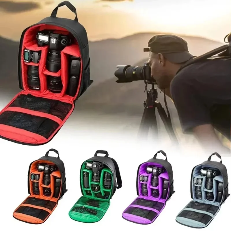 Multifunktionaler Outdoor-Kamerarucksack, digitale Schulterkameratasche, wasserdichte Kamera-Fototasche für DSLR-Sony-Kameras Image
