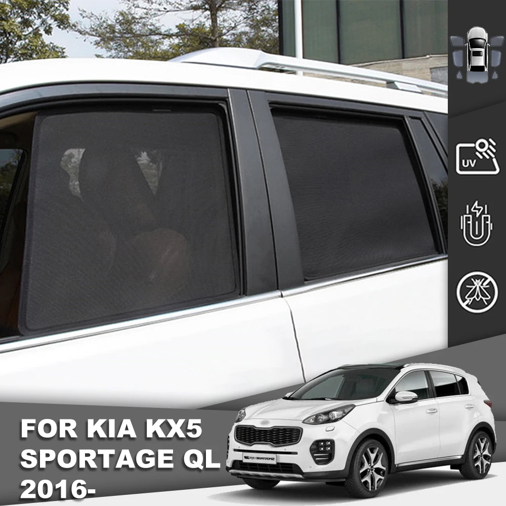 Für Kia Sportage QL 2016-2021 Magnetische Auto Sonnenschirm Visier Frontscheibe Rahmen Vorhang Hinten Seite Baby Fenster Sonnenschutz schild Image