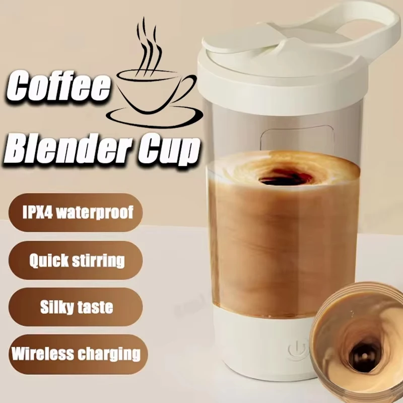Elektrischer Shaker-Becher, 450 ml, selbstrührender intelligenter Shaker für Protein-Shake-Mahlzeiten, Ersatz, tragbarer Sport-Mischbecher