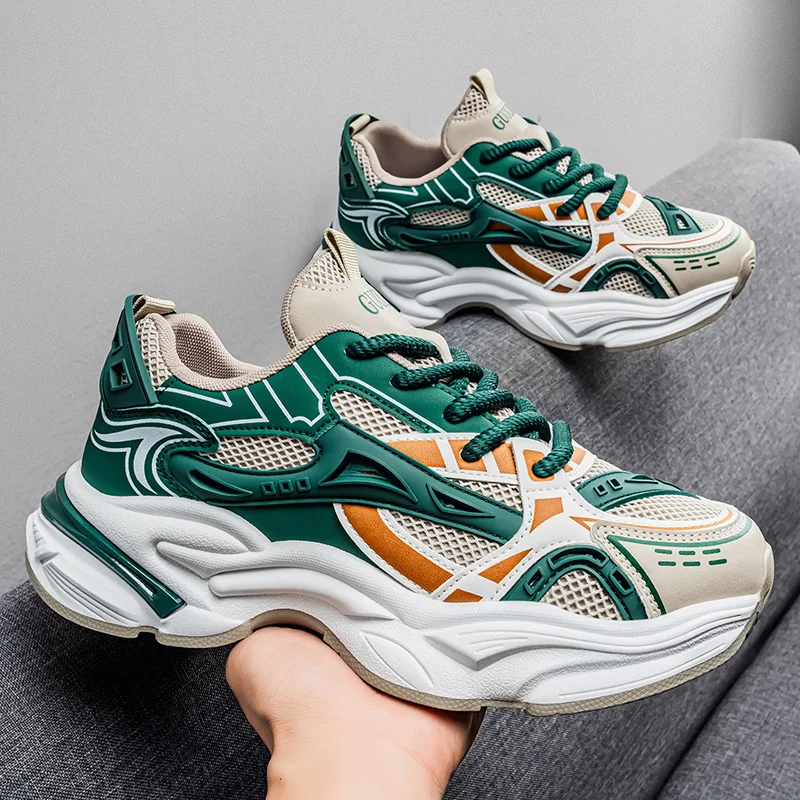 Vier-Jahreszeiten-Trendmarke, vielseitige Sportschuhe, modische Dad-Schuhe mit dicker Sohle, Freizeitschuhe