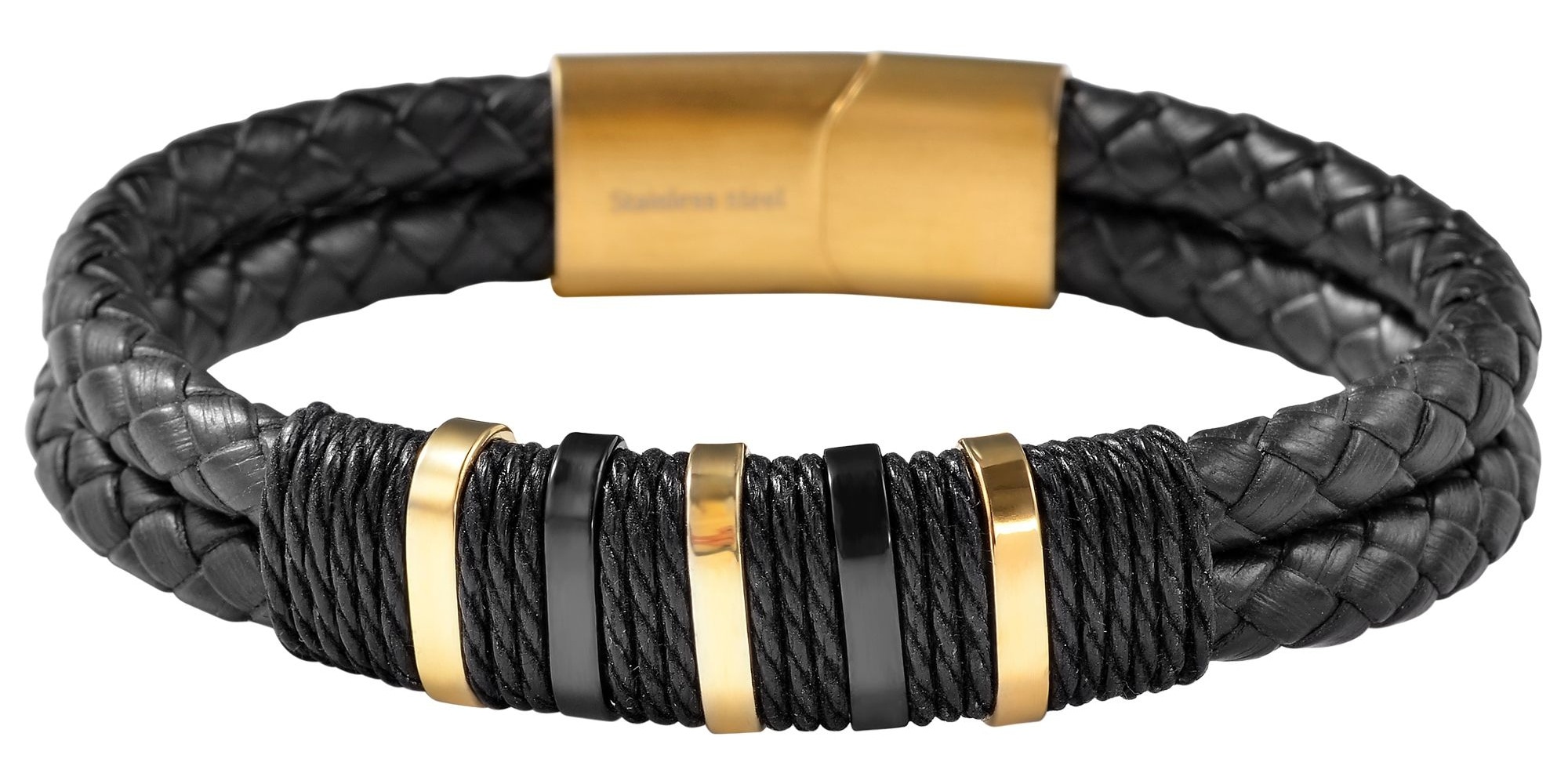 Armband ADELIA´S "Unisex Armband – Lederarmband aus Leder 23 cm", schwarz, Armbänder, Damen, 23cm, Leder, Armband, Zum Verschenken an Menschen, die Ihnen am Herzen liegen