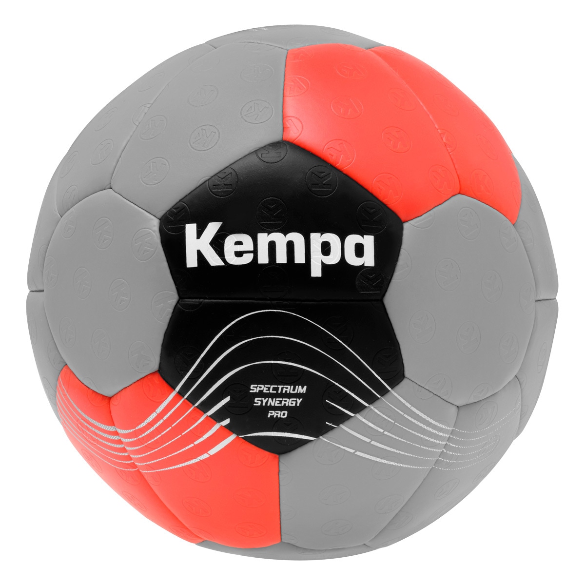 Handball KEMPA "Handball Spectrum Synergy Pro Kids" Gr. 2, grau (cool grau, warmes rot), Bälle, Kinder, 2