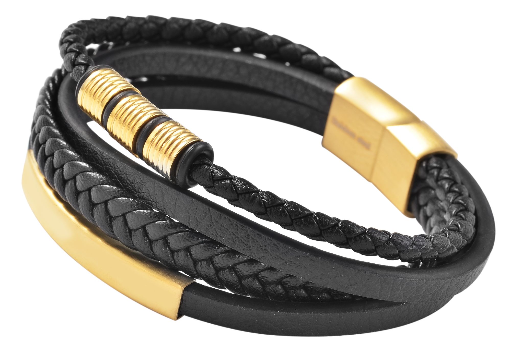 Armband ADELIA´S "Unisex Armband – Lederarmband aus Leder 23 cm", schwarz, Armbänder, Damen, 23cm, Leder, Armband, Zum Verschenken – passend für viele Anlässe