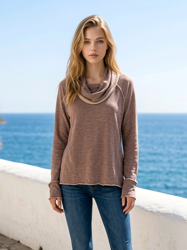 Free People Tops | Free People Beach Cocoon Cowl Boho Pullover Dusty Rose Os (See Pics) Euc | Color: Pink | Size: Os