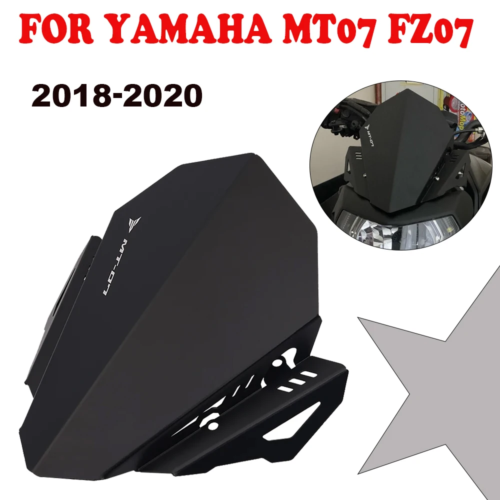 Moto Parabrezza Parabrezza Vento Deflettore Copertura Della Protezione Della Protezione Per YAMAHA MT-07 MT07 MT 07 FZ-07 FZ07 FZ 07 2018 - 2020