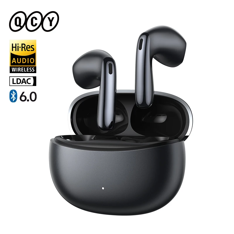 QCY AilyBuds E50 HT11 Kabellose Kopfhörer Hi-Res Adaptive Hybrid ANC Kopfhörer Bluetooth 6.0 Räumlicher Klang Ohrhörer 11mm Treiber