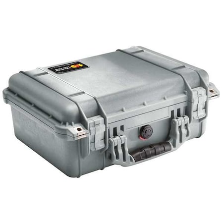 PELICAN 1450NF Silver Protective Case, 16.44"L x 13"W x 6.82"D