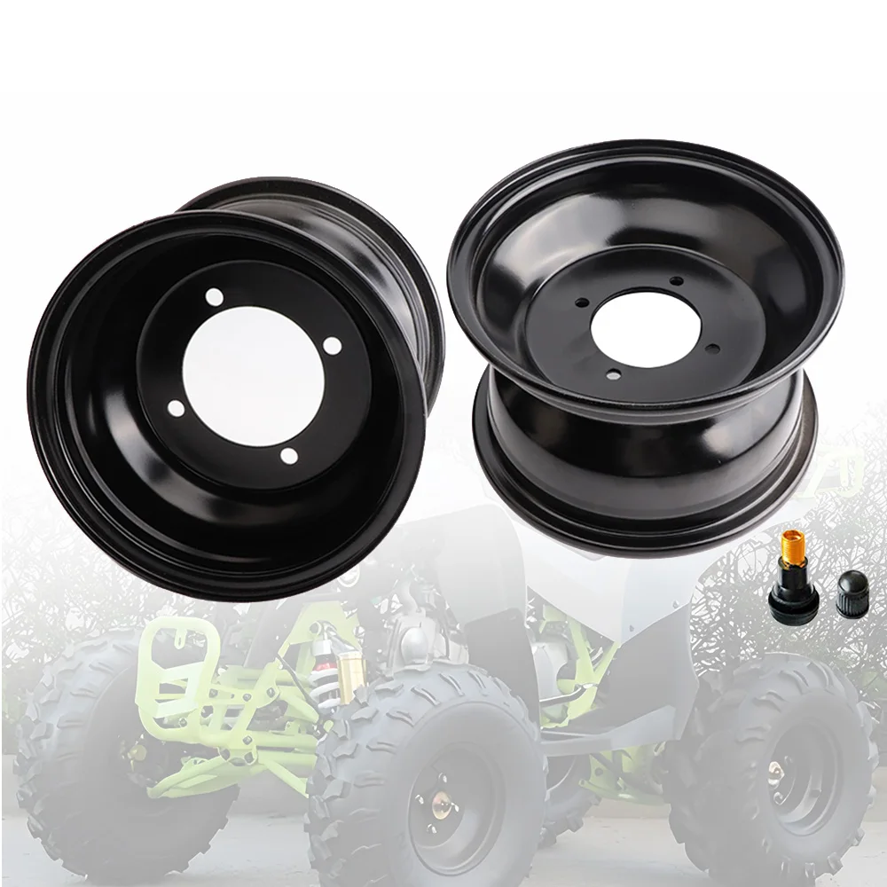 8-Zoll-4-Loch-Leichtmetallradnabenfelge vorne und hinten, passend für die meisten 125 cc-250 cc ATV Go Kart UTV Buggy Quad Dirt Bike 19 x 7–8 18 x 9,5–8 Reifen Image
