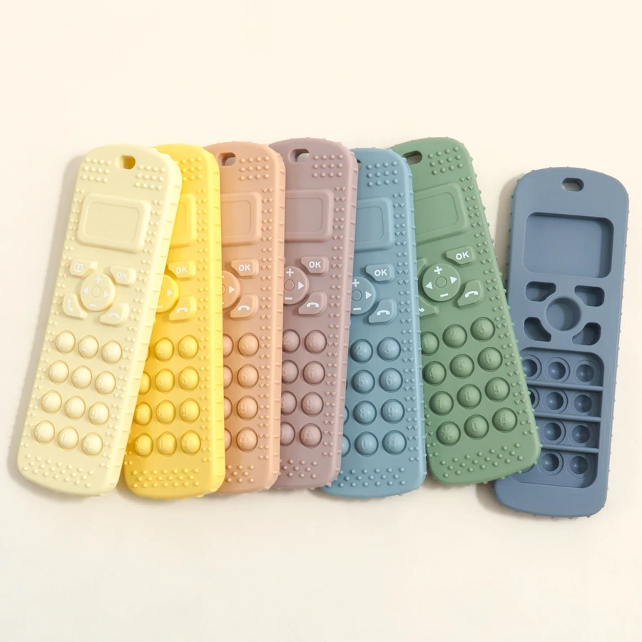 1pc Baby Silikon Beiß spielzeug Fernbedienung Form Beißring Säugling Kau spielzeug Zähne Zahnfleisch sensorische Babys pielzeug Neugeborenen Zubehör