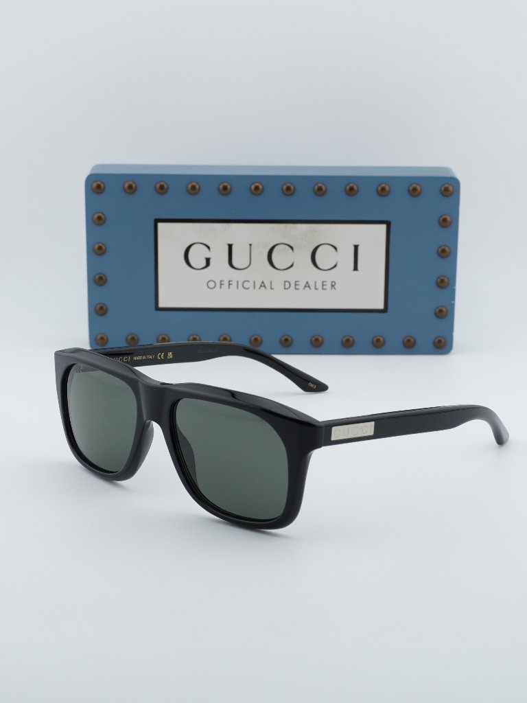 Gucci Accessories | Gucci Gg2077s 001 Square Sunglasses - Black / Grey | Color: Black/Gray | Size: 55 - 17 - 145