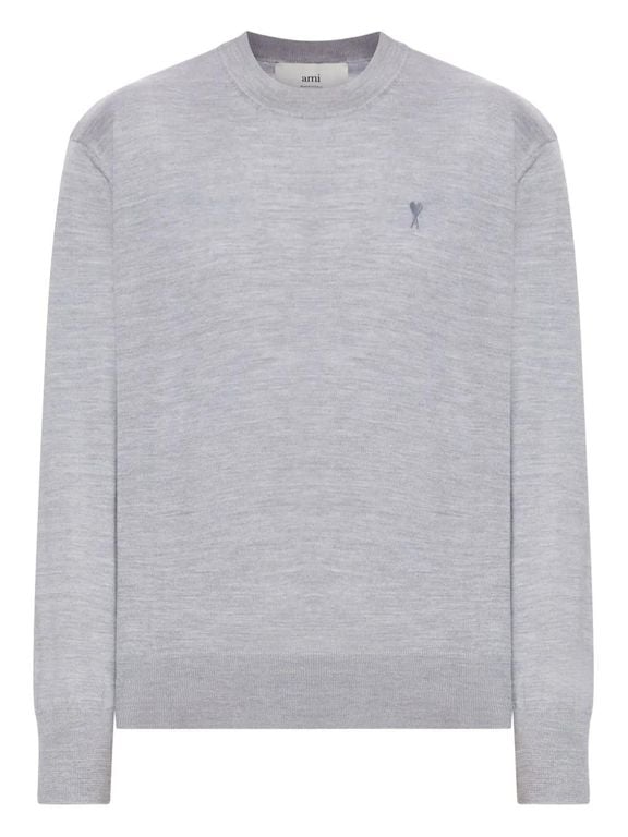 Ami De Coeur Sweater - Gray - AMI Knitwear