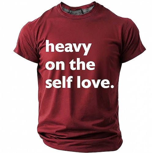 T-Shirt mit starkem Fokus auf Selbstliebe, positiver, inspirierender und motivierender Grafik, Rundhalsausschnitt, Kurzarm, Alltagskleidung, Streetwear, Geburtstagsgeschenk für ihn, Selbstfürsorge,