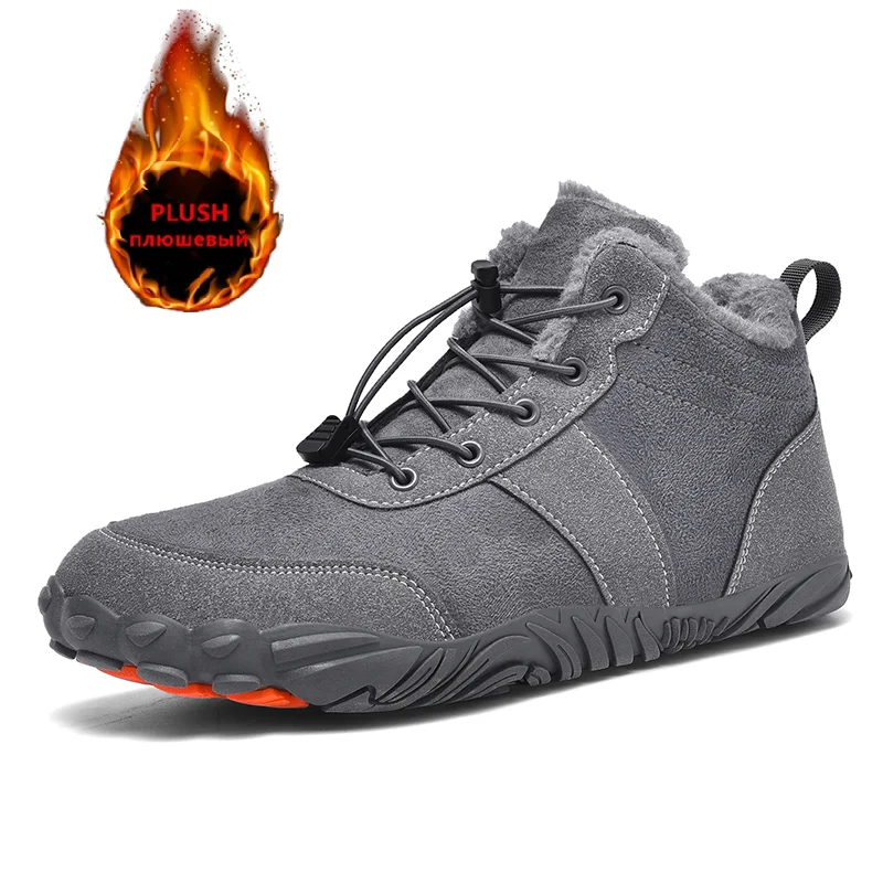 Neue Männer Stiefel 2025, Winter Warme Plüsch Schnee Stiefel Mode herren Arbeit Stiefel Outdoor Winter Turnschuhe Paar Stiefeletten größe 36-48 Image