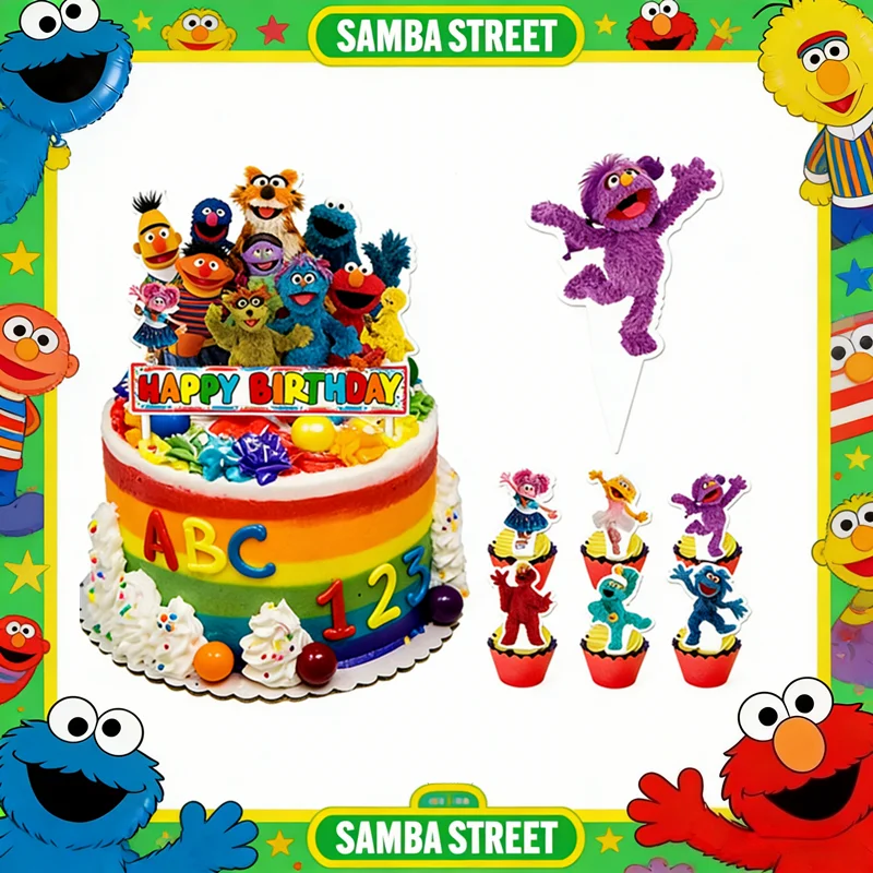 Sesamstraße Tortendekoration Geburtstagsparty Dekoartikel für Kinderparty Image
