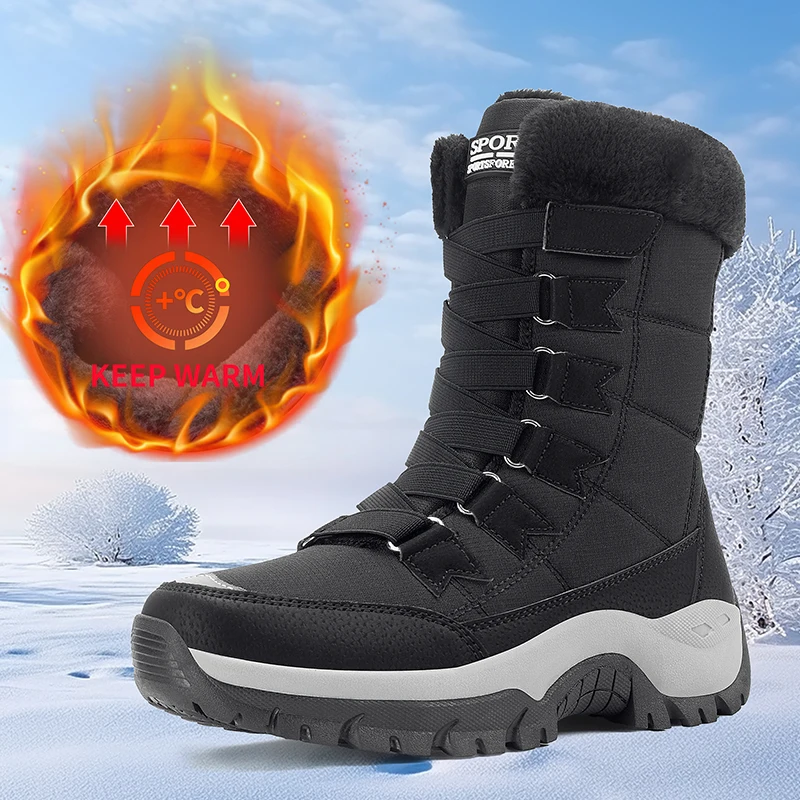 Neue Winter Frauen Stiefel Hohe Qualität Warme frauen Schnee Stiefel Bequeme Stiefeletten Im Freien Wasserdichte Wanderschuhe Größe 36-42