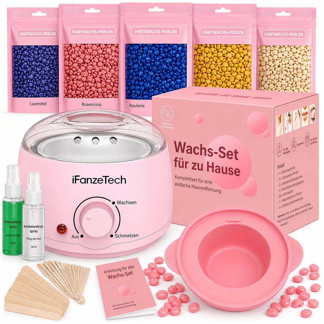 IFANZETECH Macchina per cera, set depilazione rimozione dei peli 1 St