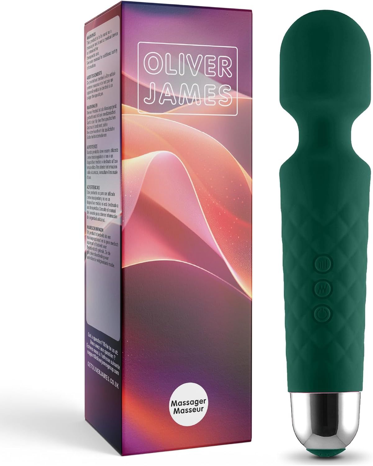 Oliver James Vibratore per donne – Silenzioso e potente, colore verde
