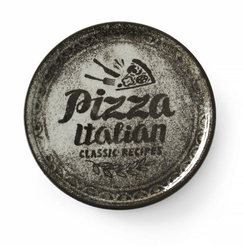 6x Pizzateller Recipe Collection Schwarz, Schwarz, ⌀330mm, Porzellan Image