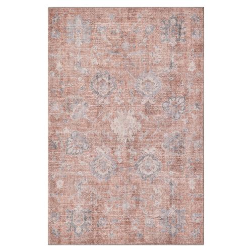 Washable Elba Rectangle Rug Sienna Brown, 5' x 7'6"", Sienna Brown