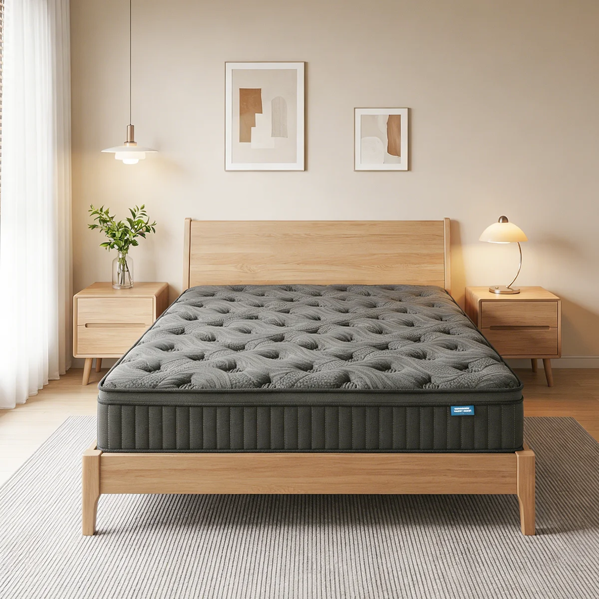 CD05 90/140/160/180x200cm Federkernmatratze Taschenfederkernmatratze 25cm H3 - 7 Zonen mit Diatomeenschaum & orthopädischer Unterstützung Image