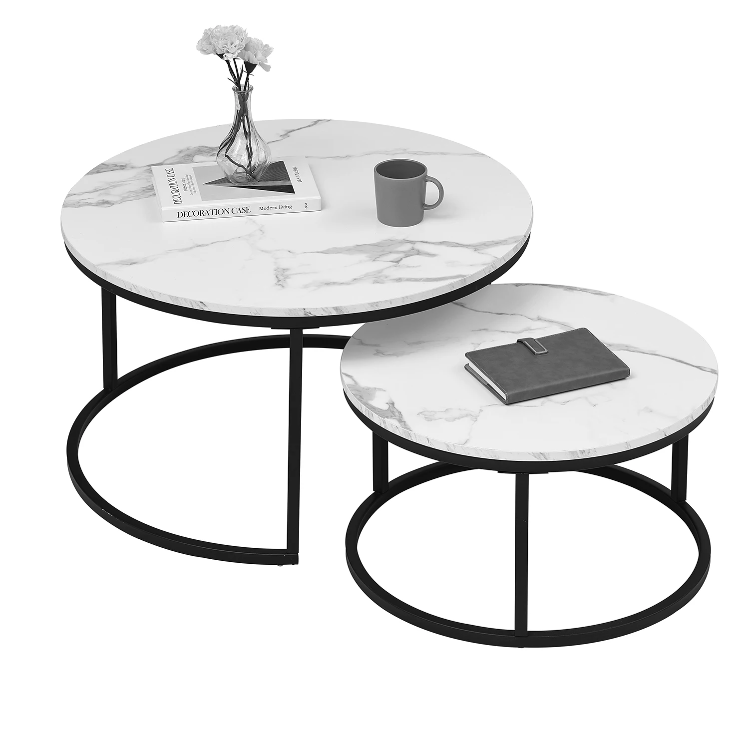 Kaffee Tisch Home Erweiterbar sofa tische wohnzimmer möbel licht luxus seite tische Nordic runde glas ende schreibtisch kombination