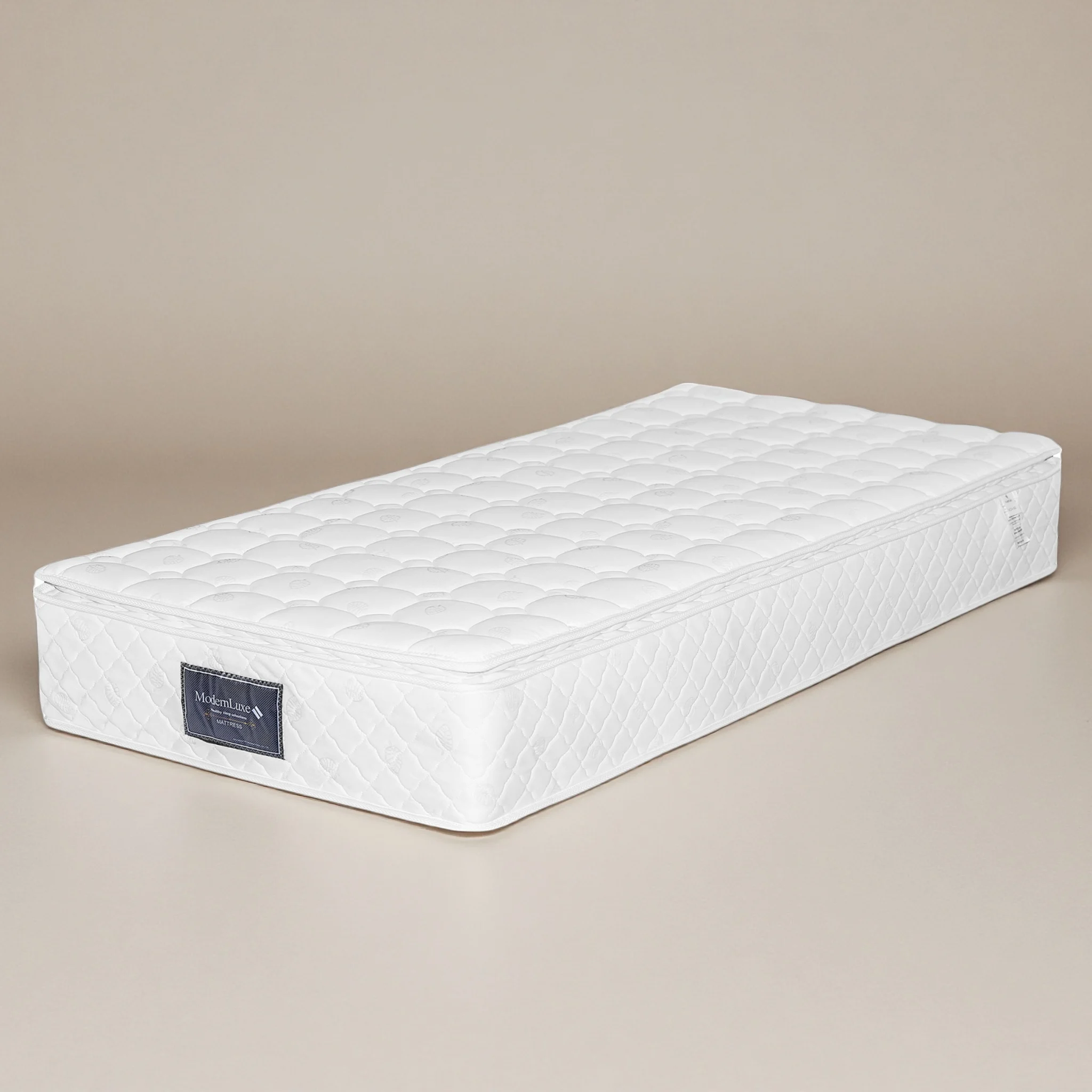 Comanlai Taschenfederkernmatratze 90 x 200 cm 7-Zonen-Matratze Höhe 25 cm Ergonomische Federkernmatratze Härtegrad H3 Matratze Weiß