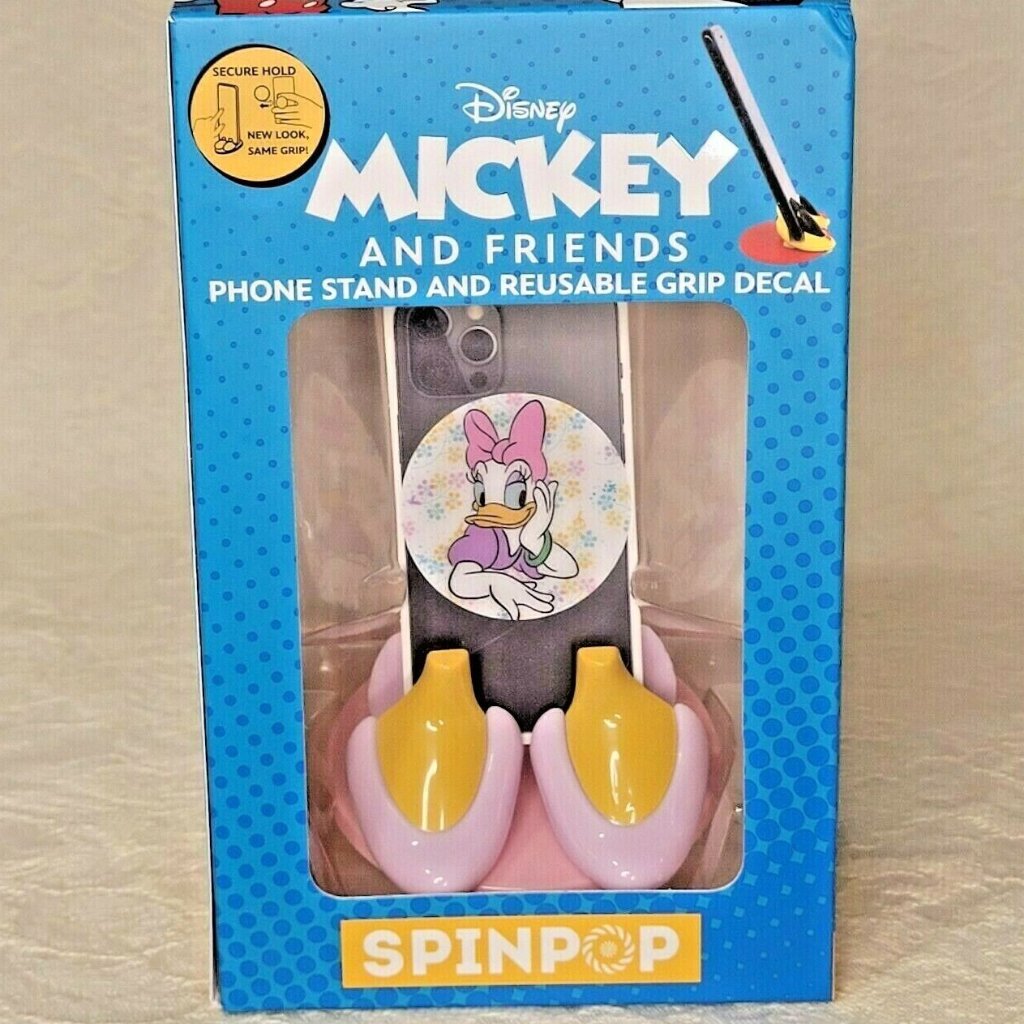 Disney Cell Phones & Accessories | Spinpop Daisy Duck Disney Phone Stand Reusable Cell Grip Decal Feet Pink New | Color: Pink/Tan | Size: Os