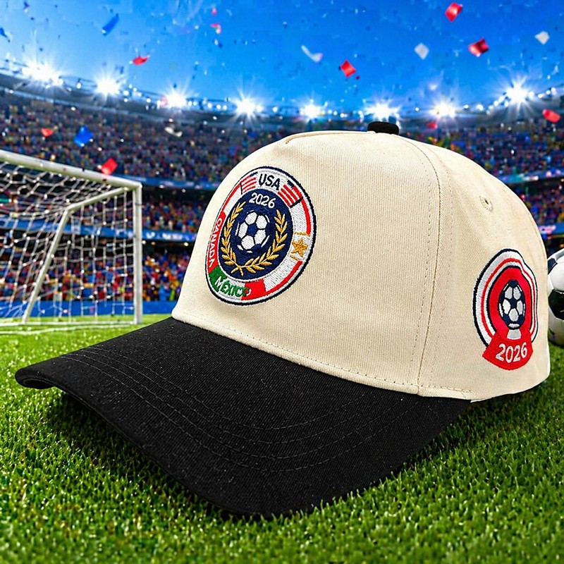 World Soccer Cup 2026 Hat USA Canada Mexico 2026 Embroidered Baseball Cap, Adjustable Unisex Soccer Fan Hat, Game Day Outdoor Sports Accessory