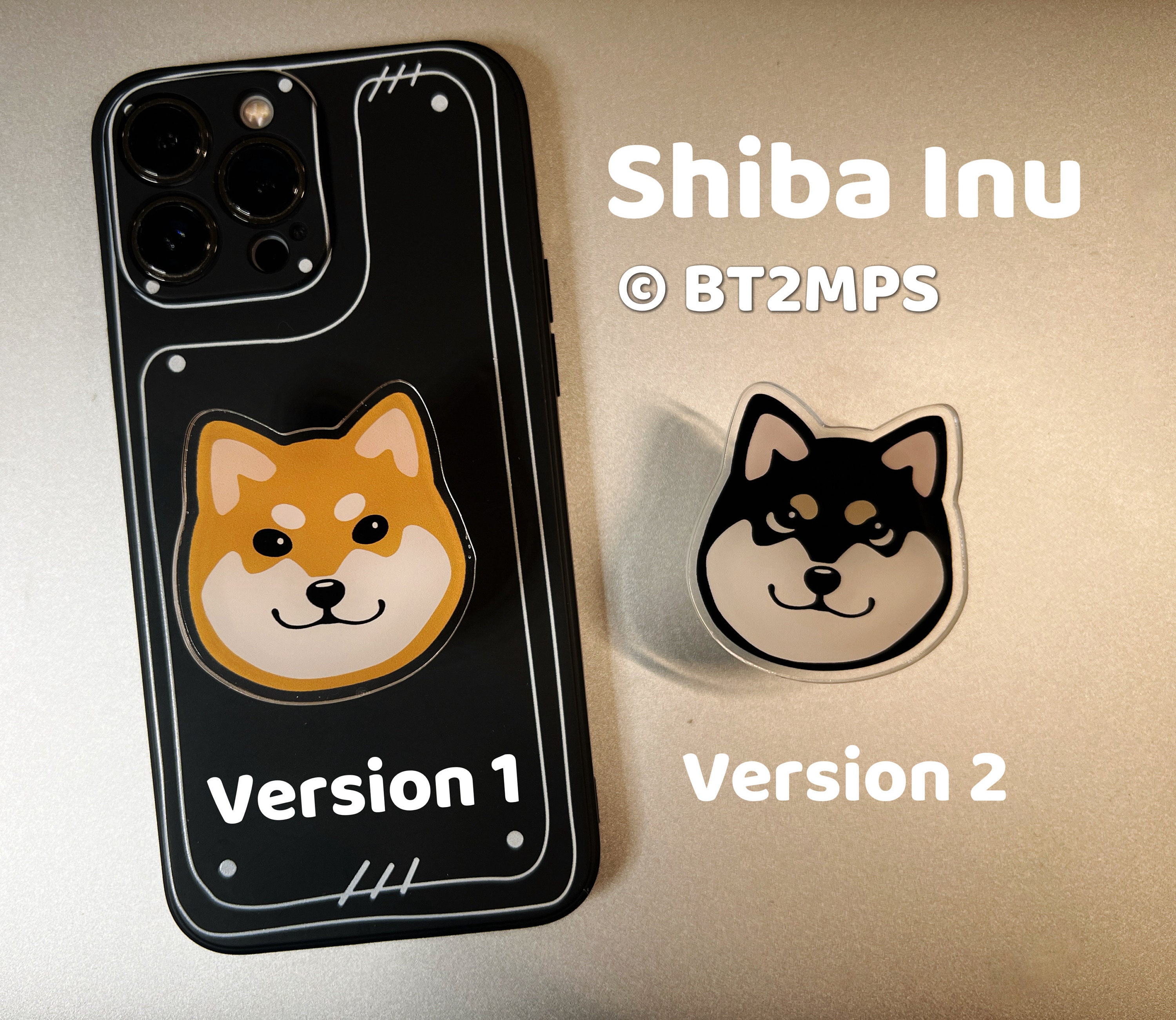 BT2MPS Shiba Inu Supporto per telefono in acrilico / Supporto per iPhone / Supporto per telefono cellulare / MagSafe