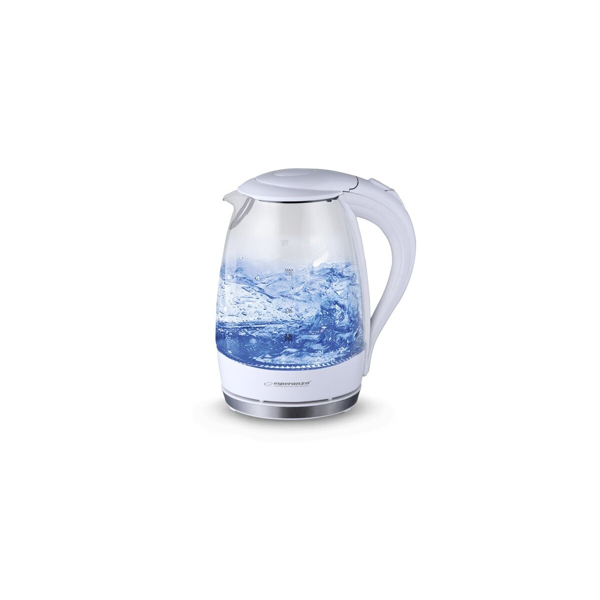 Esperanza Salto Angel Glas Wasserkocher 1,7L Weiß Image