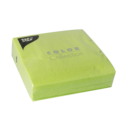 PAPSTAR 700 Servietten, 3-lagig 1/4-Falz 33 cm x 33 cm limonengrün Image
