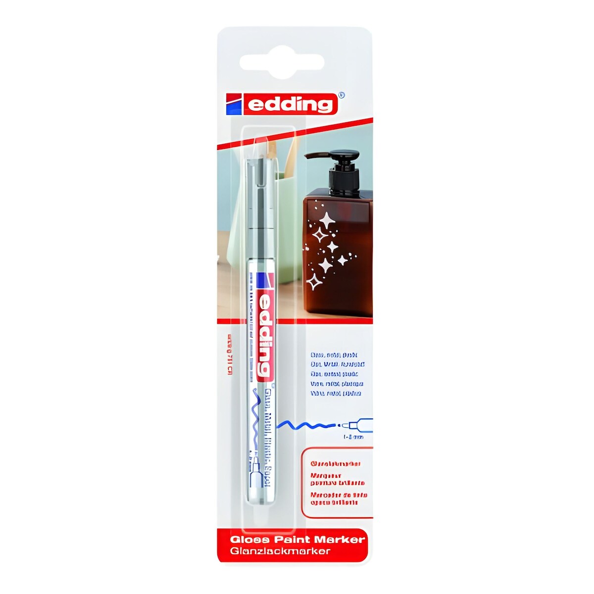 Edding Glanzlackmarker 751 1-2 mm silber 1er-Blister Image