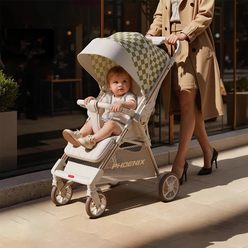 2026 Neuer Baby-Kinderwagen zum Sitzen oder Liegen, leicht faltbar, aus Oxford-Gewebe, Regenschirm-Kinderwagen, Zwei-Wege-Schiebefunktion, Kinder-Taschenwagen Image