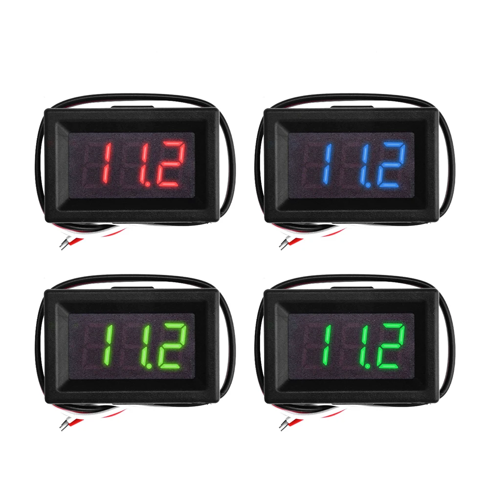 DC 0-30V Digital Voltmeter Auto Boot Motorrad 0,56 zoll LED Display Volt Spannung Meter Mini Tester Panel Amperemeter Image
