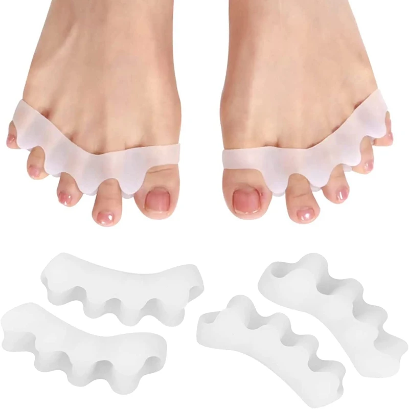 1 Paar Silikon-Zehenspreizer Hammerzeh-Hallux-Valgus-Gel-Polster für Yoga Komfortable Schutzpolster für Männer und Frauen Image