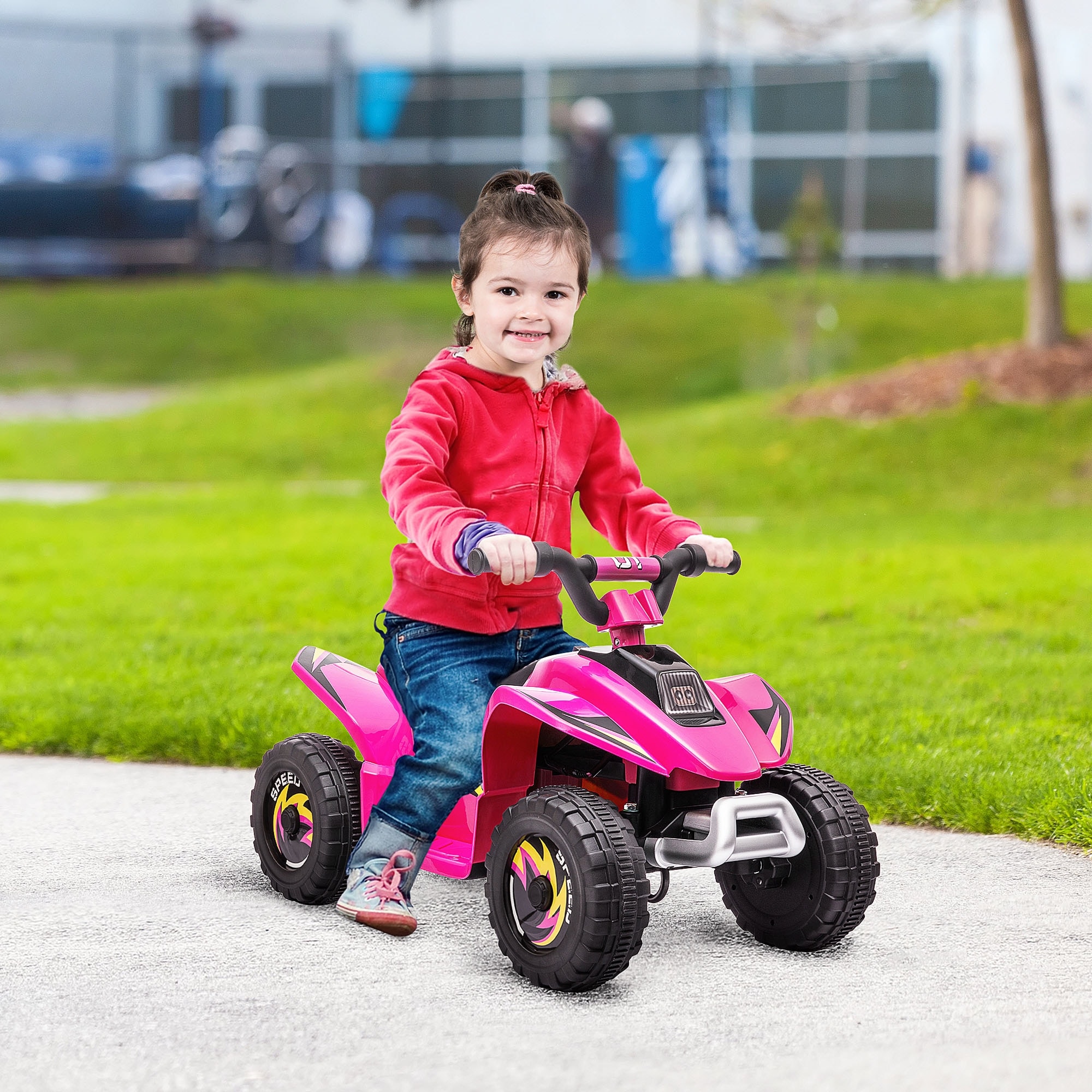 4 Wheel Off-Road Vehicle with Wear-Resistant Tires, 6V Children's Battery Powered Electric Vehicle, Motor Vehicle Toy