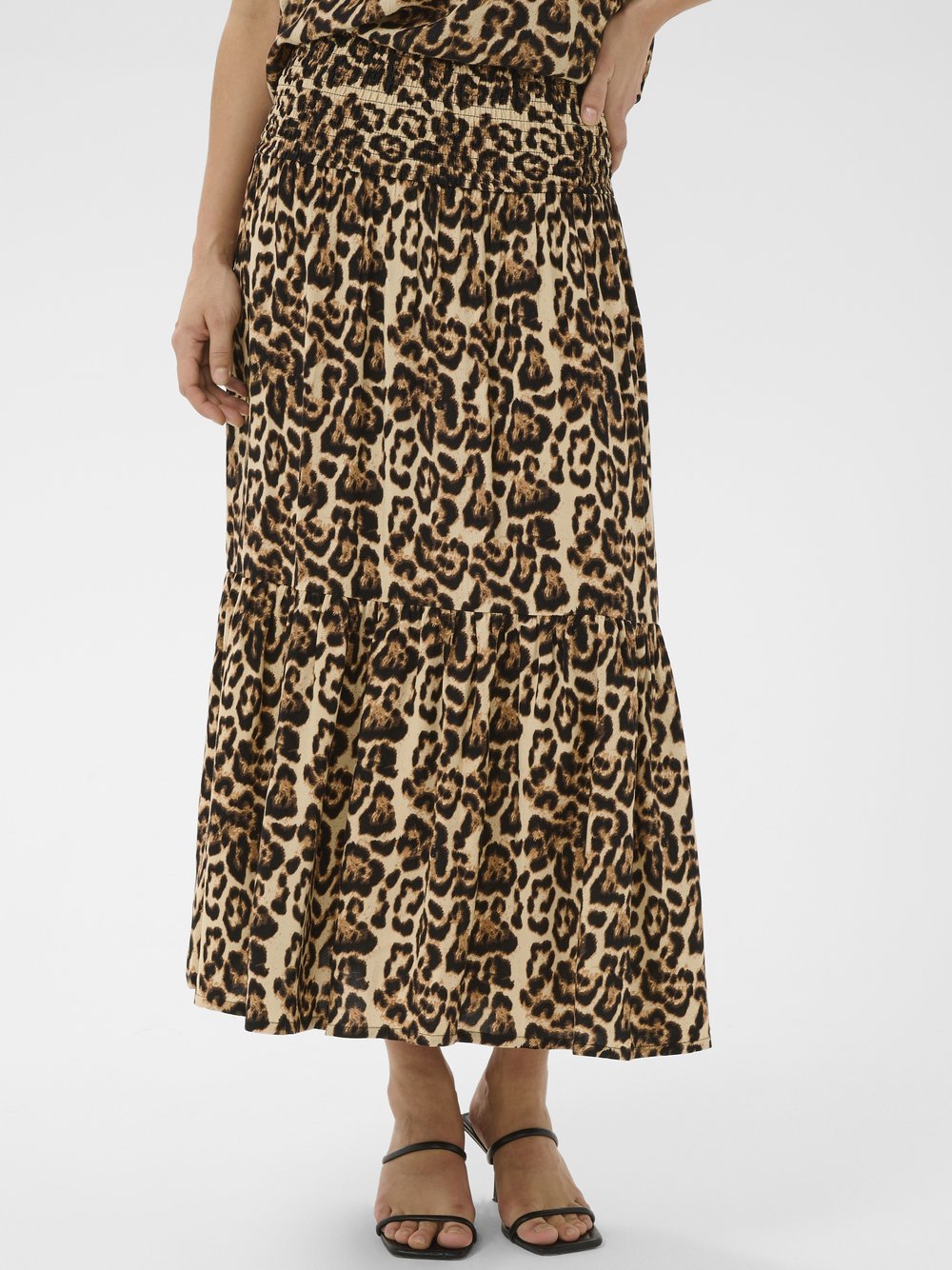 Kaffe Rock KAmaxi Elastische Taille Damen sand, M/L
