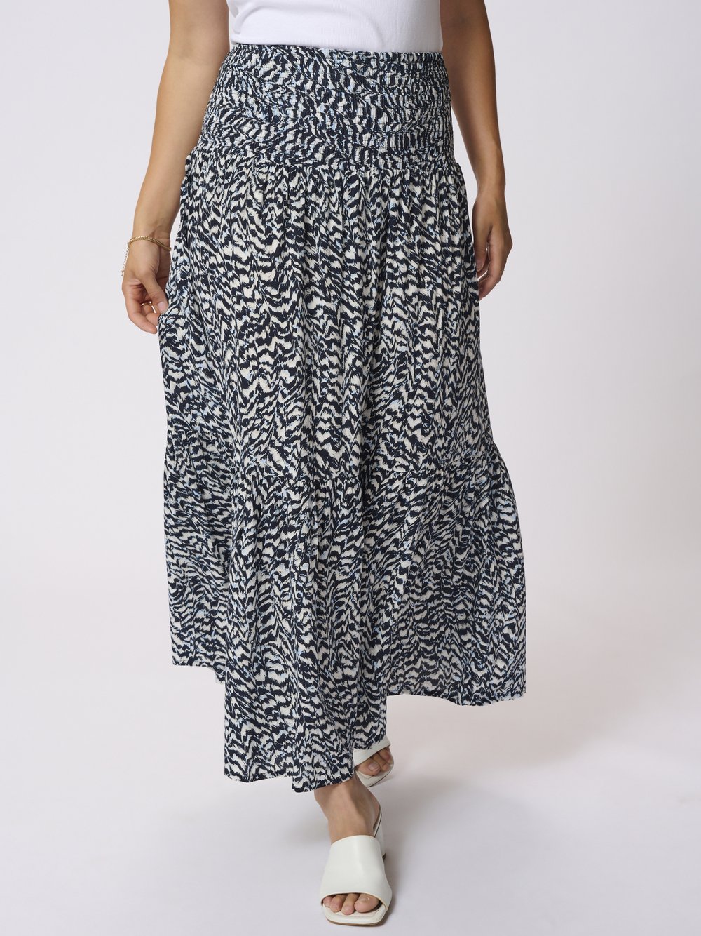 Kaffe Rock KAmaxi Elastische Taille Damen blau, XS/S