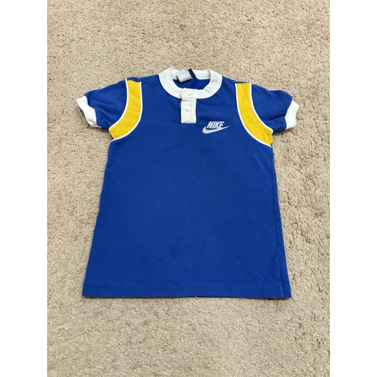 Nike Shirts & Tops | Vintage 1980s Nike Baby Polo Shirt Blue Size Children Small 80s Usa | Color: Blue | Size: S