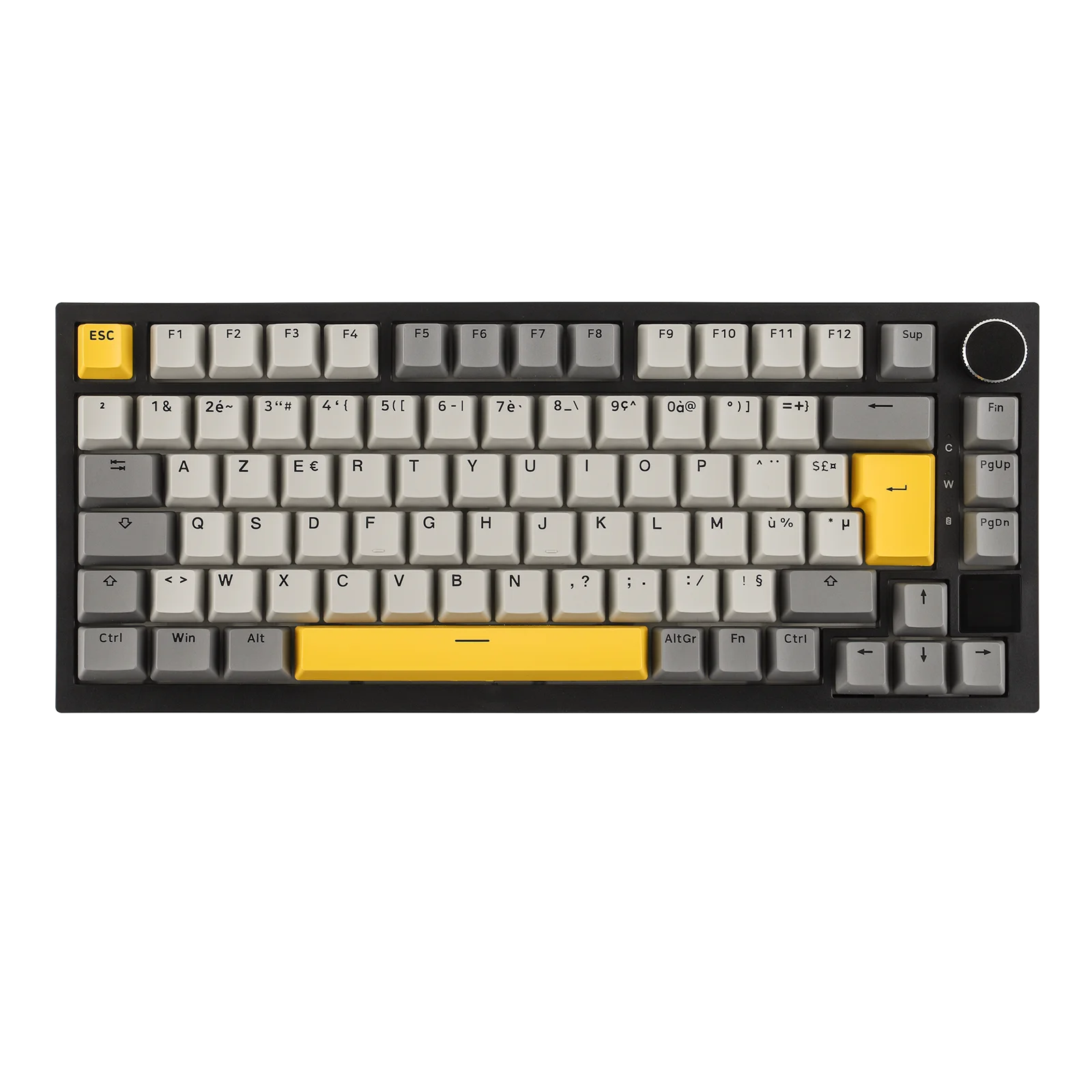 ISO-FR Layout EPOMAKER X AJAZZ AK820 PRO 75% AZERTY Französische Hot-Swap Kabelgebundene/BT/2,4GHz Kabellose Mechanische Tastatur für Win/Mac/PC Image