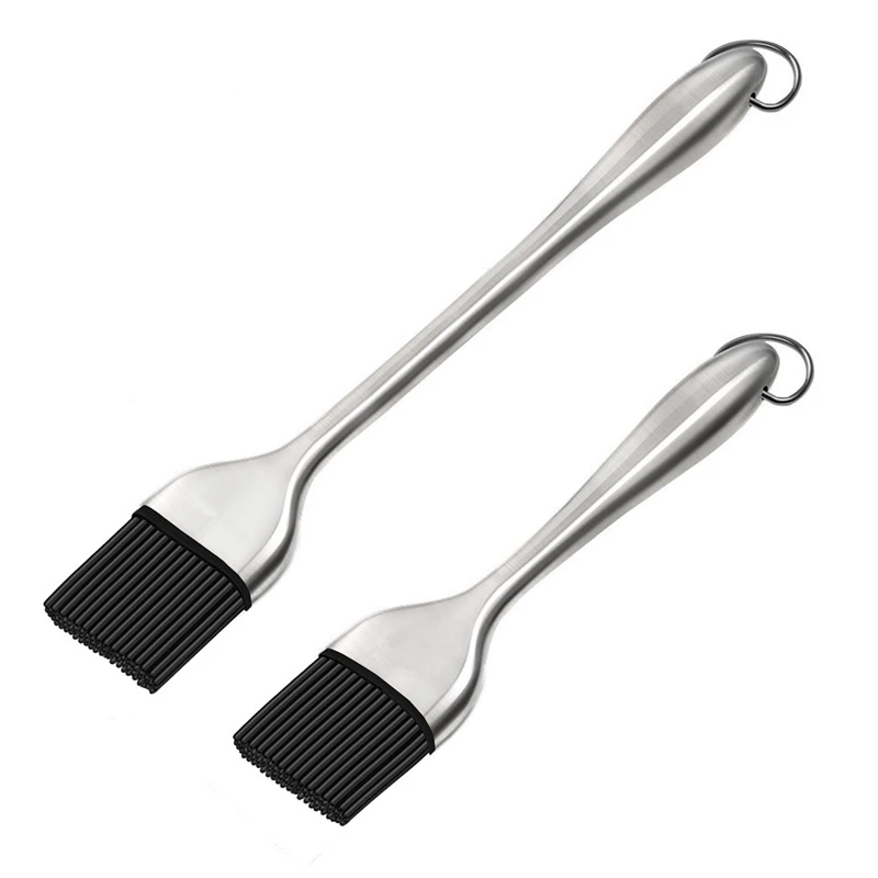 LMETJMA Silikon-Grillpinsel, BPA-frei, Backpinsel mit Edelstahlgriff, Grill-Truthahn-Ölpinsel zum Grillen Image
