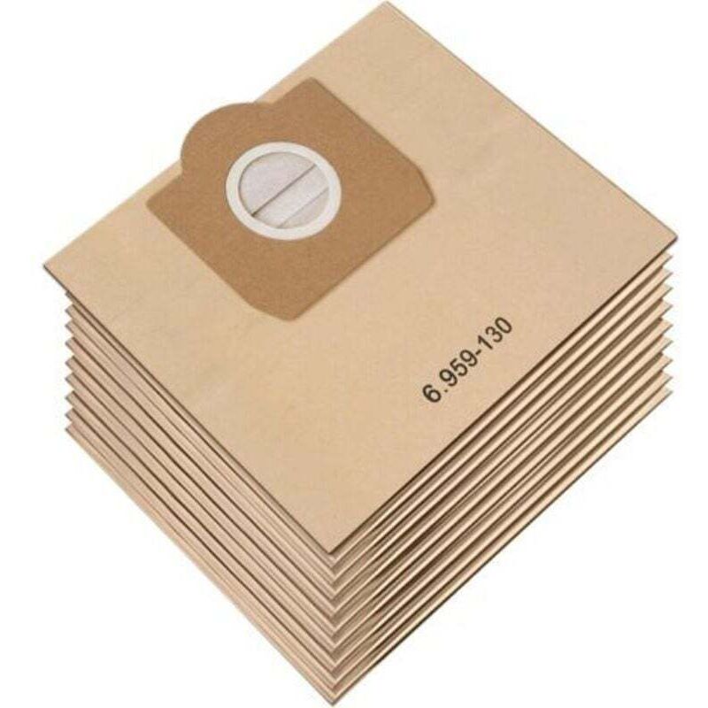 Confezione Da 10 Sacchetti Per Aspirapolvere Karcher 6.959-130.0 Wd3 Wd3p Mv3, Sacchetti Filtro Di Carta Di Ricambio Per Aspirapolvere A Secco E A Umido, Sacchetti Per Accessori E Ricambi Karcher Wd3