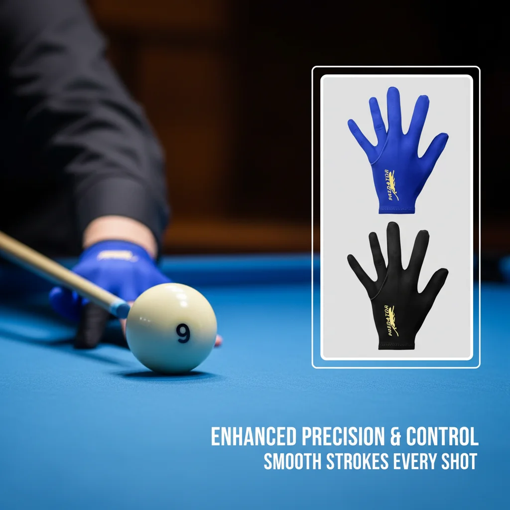 Hochwertiger Snooker-Billard-Handschuh für die linke Hand mit Drei-Finger-Design, Fitness-Accessoire, Einzelstück für Männer & Frauen Image