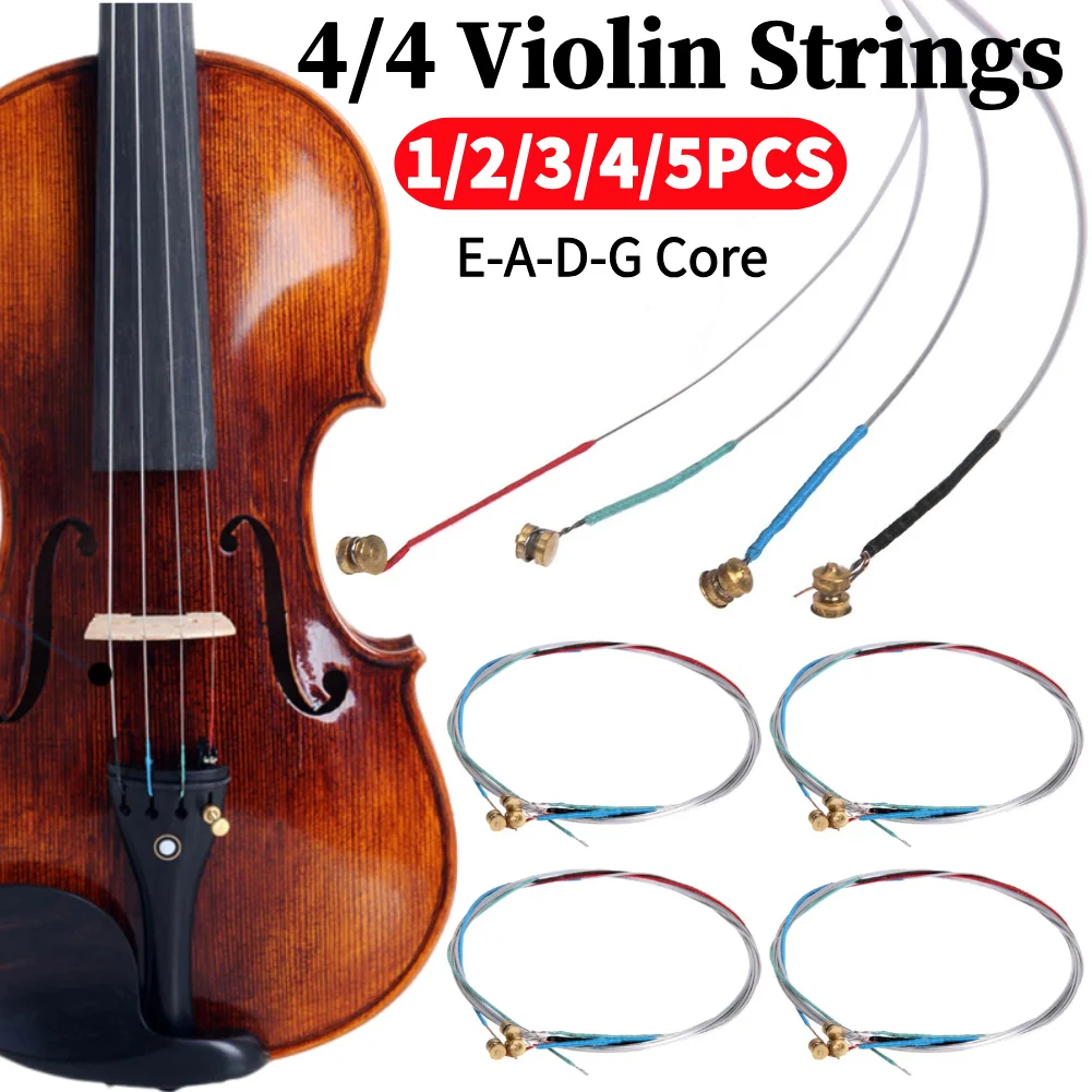 Violine Saiten 4/4 Professionelle Violine Geige String E-A-D-G Core Musical Instrument Teile Aluminium Violine Zubehör