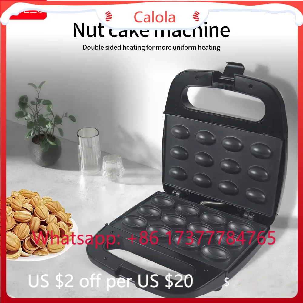 750W Walnuss-Waffeleisen XEOLEO Küchen-Frühstücks-Backmaschine