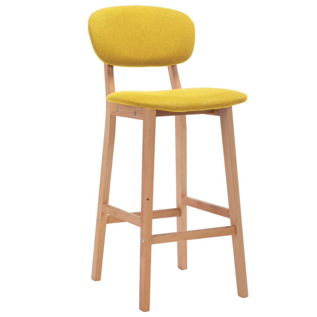 vidaXL Barhocker 2 Stk. Senfgelb Stoff Image