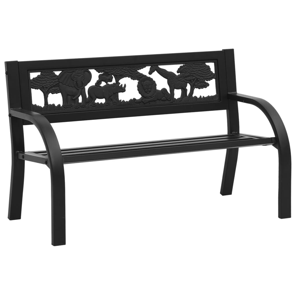 vidaXL Kinder-Gartenbank 86 cm Stahl Image