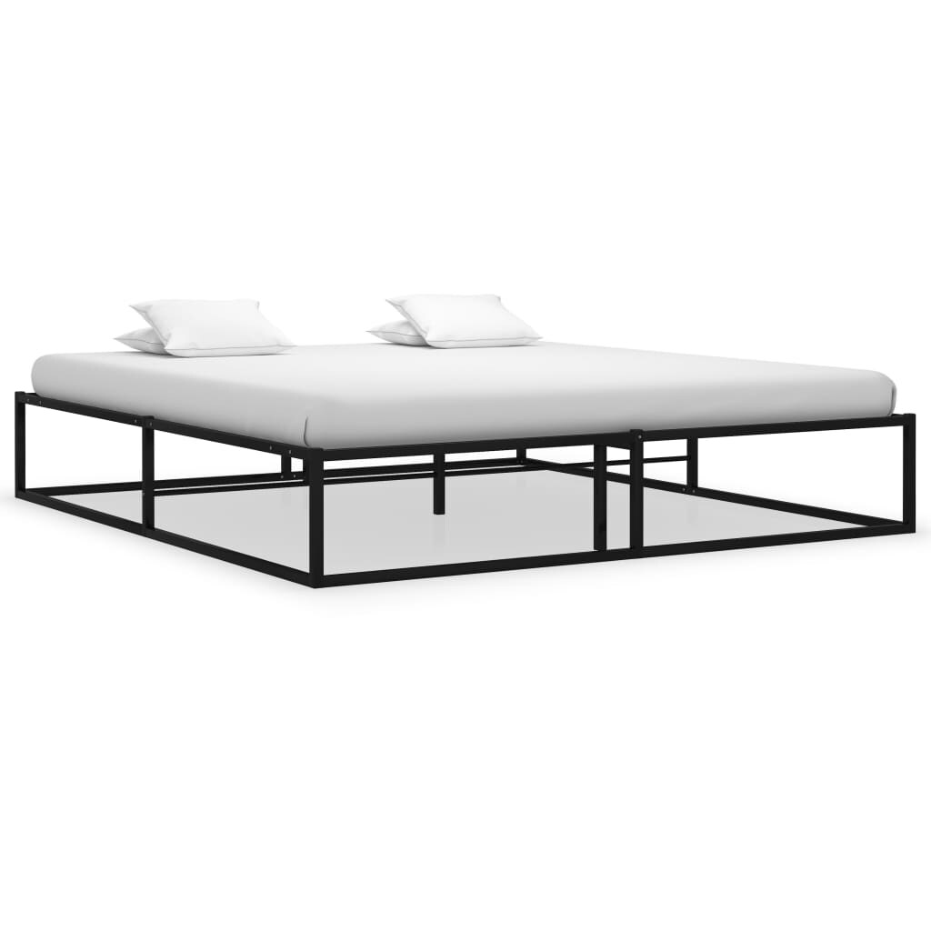 vidaXL Bettgestell Schwarz Metall 160x200 cm Image